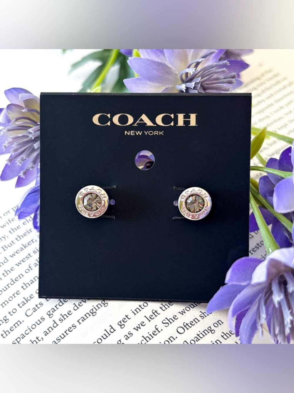Coach open circle studs. - Picture 2 of 13
